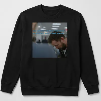 Humorous t-shirt with text about Abbott on the roof, casual style — printed on a unisex sweatshirt