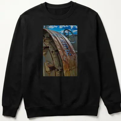 Vintage T-shirt featuring a Case tractor with the text D 400 E in rustic colors — printed on a unisex sweatshirt
