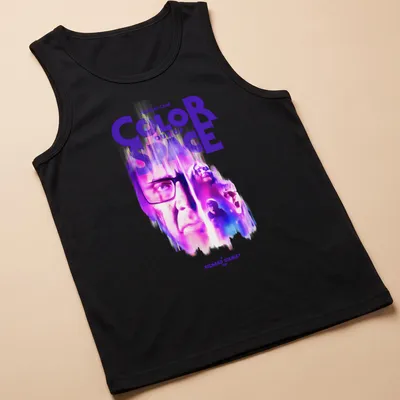 Nicolas Cage Color Out Of Space film t-shirt with vibrant colors and surreal art — printed on a tank top
