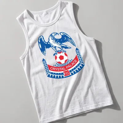 Bold Crystal Palace F.C. t-shirt featuring an eagle emblem and club name — printed on a tank top