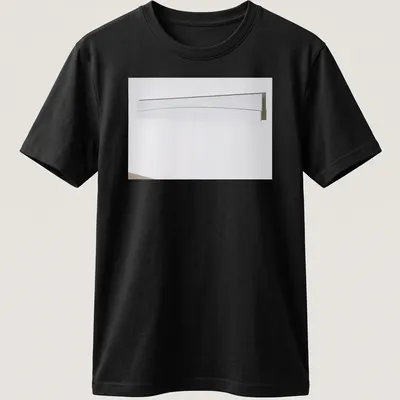 Minimalist illustration of a curved wall panel in white