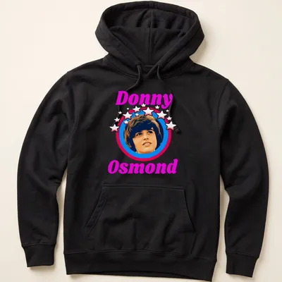 Retro tee featuring Donny Osmond in bright nostalgic colors — printed on a unisex hoodie
