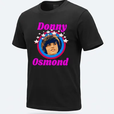 Retro tee featuring Donny Osmond in bright nostalgic colors