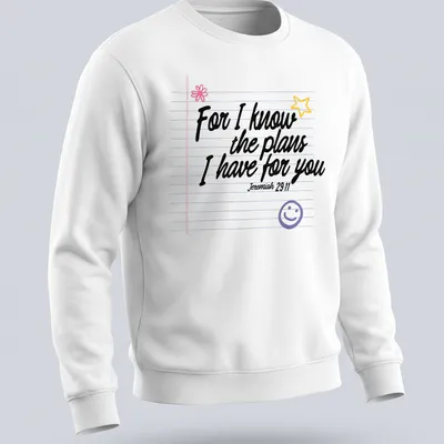 Retro T-shirt featuring smiley face and flowers with positive scripture — printed on a unisex sweatshirt
