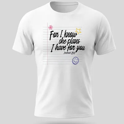 Retro T-shirt featuring smiley face and flowers with positive scripture