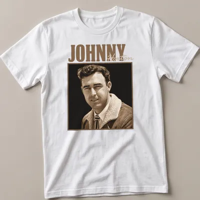 Vintage Johnny Horton t-shirt featuring a portrait in earthy tones