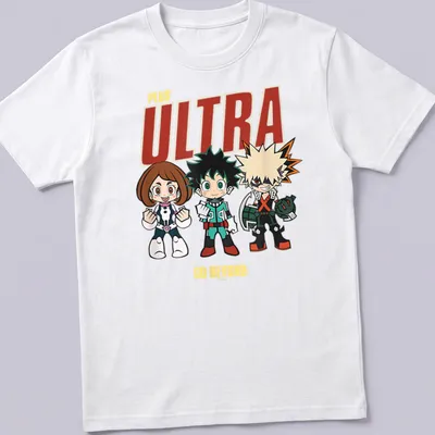 Colorful chibi characters with text 'Plus Ultra Go Beyond'