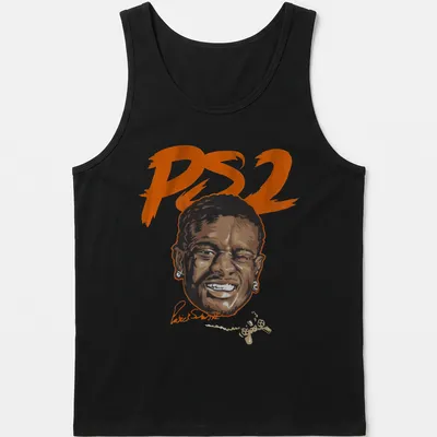 Illustrative print of Patrick Surtain with vibrant colors on a — printed on a tank top