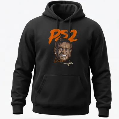 Illustrative print of Patrick Surtain with vibrant colors on a — printed on a unisex hoodie