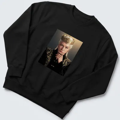 Illustration of a Queendom Actress in a golden crown on a — printed on a unisex sweatshirt