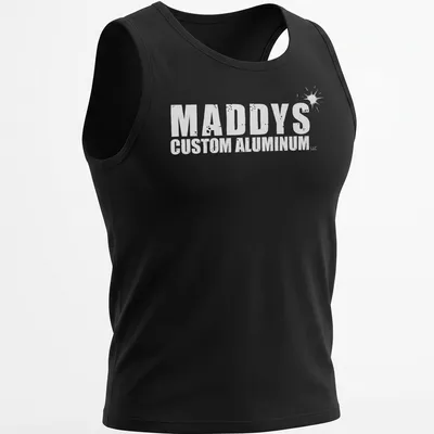Bold graphic Skull Custom T-shirt with striking black and white design — printed on a tank top