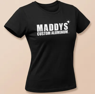 Bold graphic Skull Custom T-shirt with striking black and white design — printed on a women's shirt
