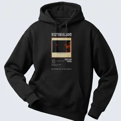 Retro distressed Cocteau Twins shirt with album titles in red, white, beige, and gray — printed on a unisex hoodie